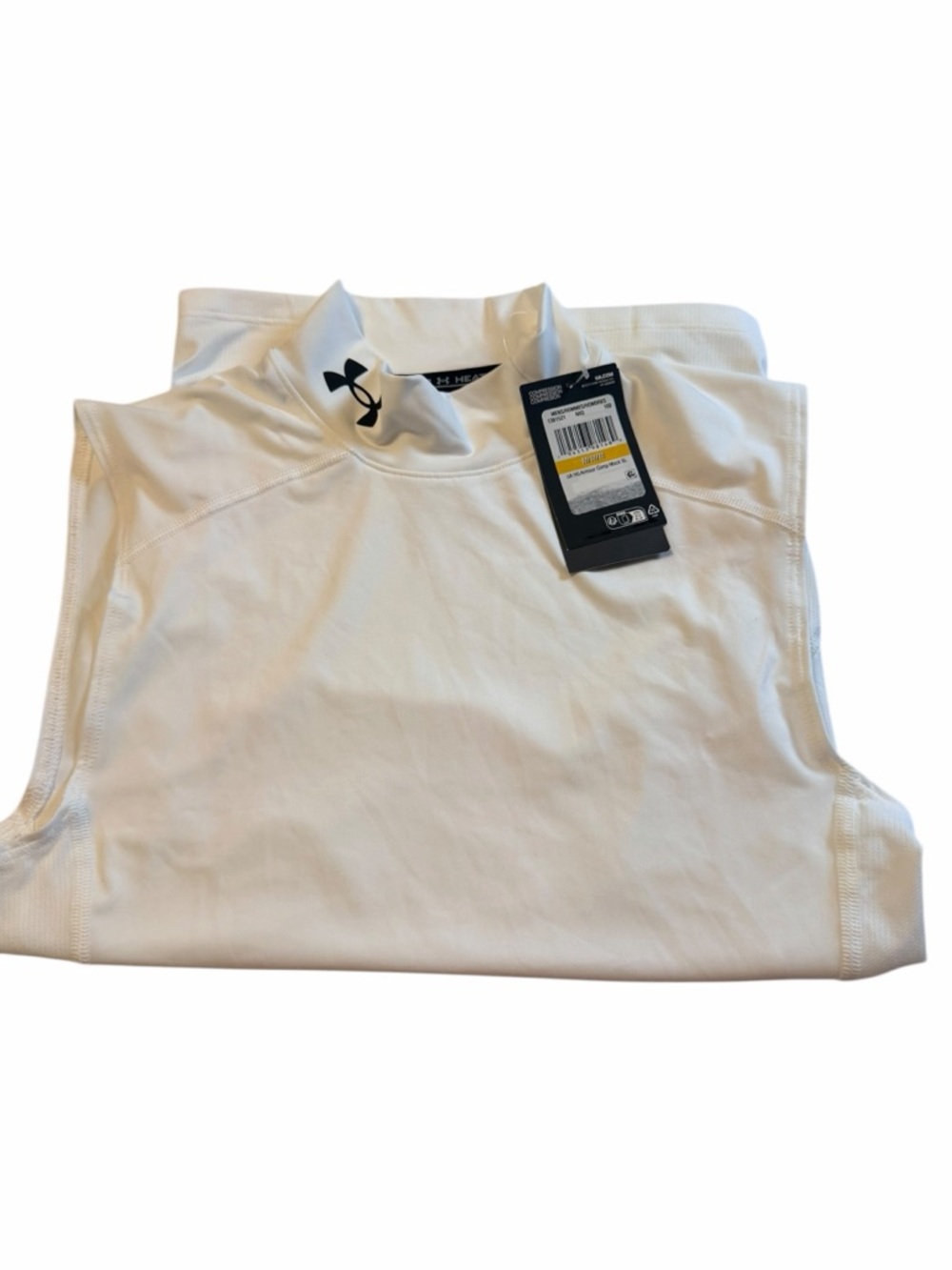 Under Armour Men’s White Sleeveless Mock Neck Performance Top